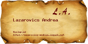 Lazarovics Andrea névjegykártya